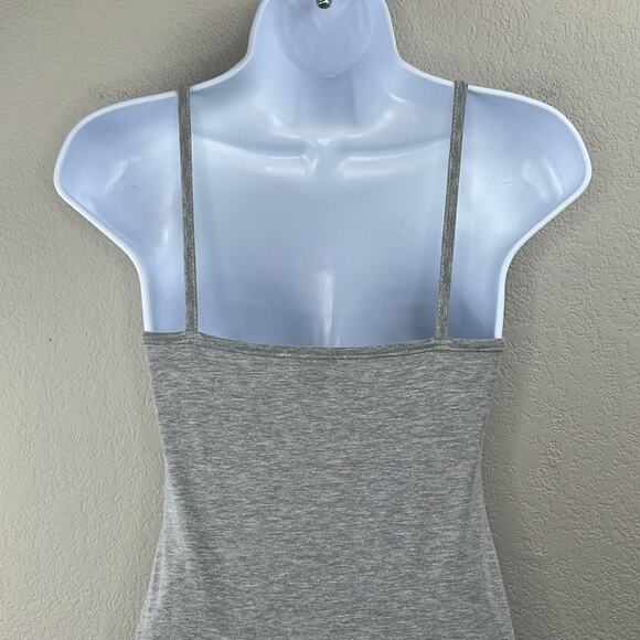 PrettyLittleThing Basic Grey Marl Cotton Sleeveless Scoop Neck Bodysuit 6/M NWT - Picture 6 of 11